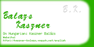 balazs kaszner business card