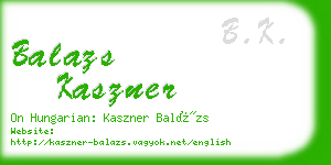 balazs kaszner business card